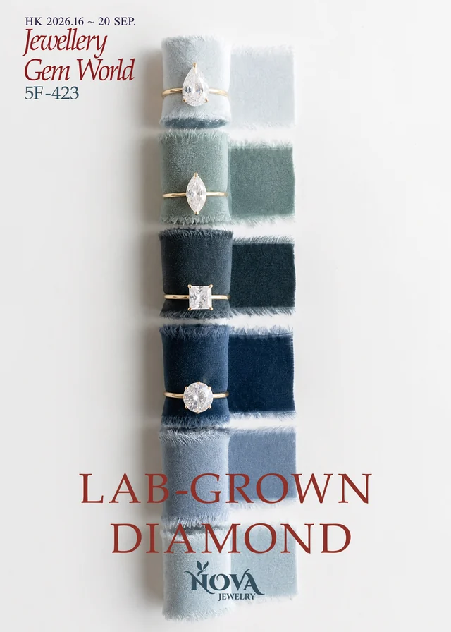 NOVA lab-grown diamond ring preview with pear, marquise, square and round centre-stone shapes