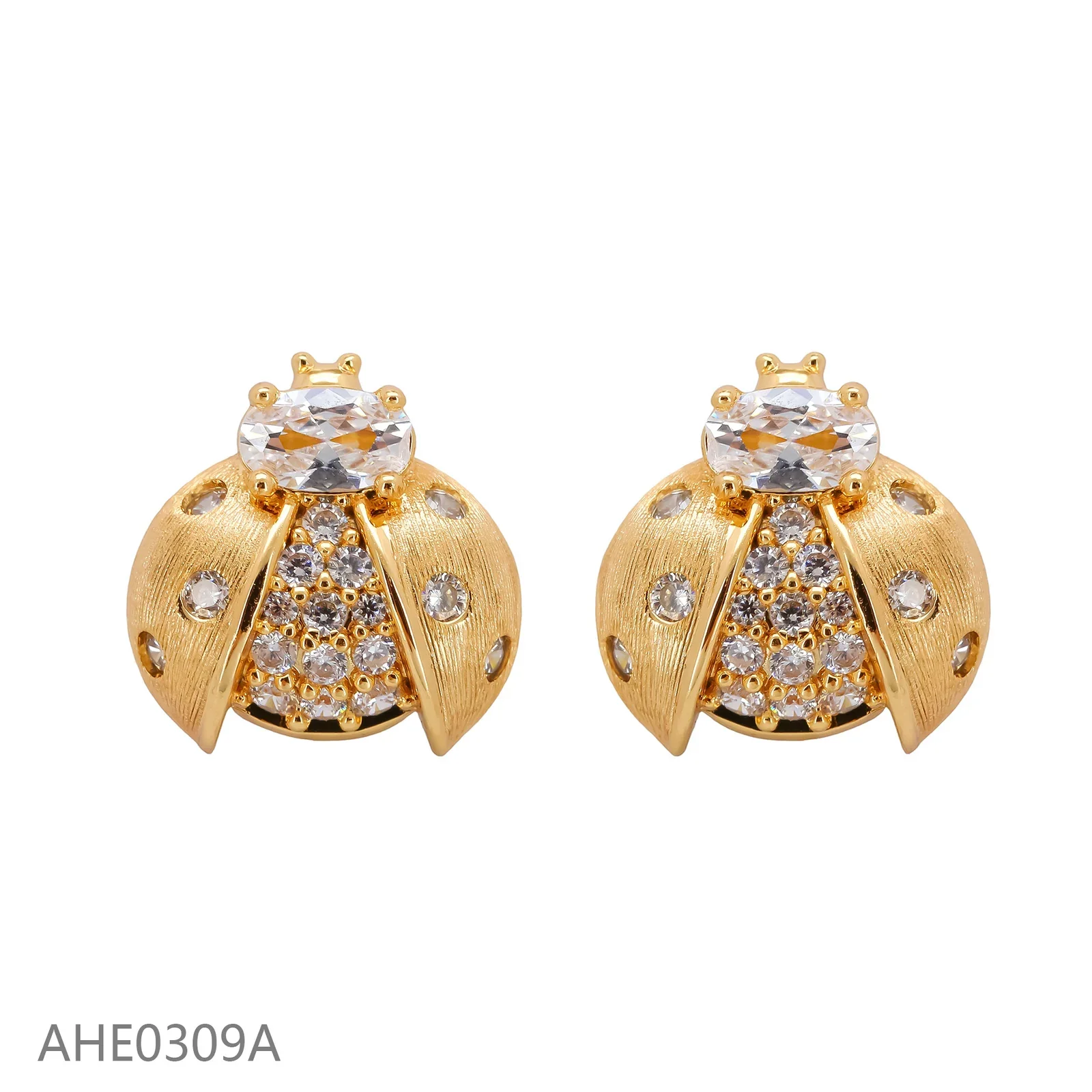 Gold-tone insect motif earrings