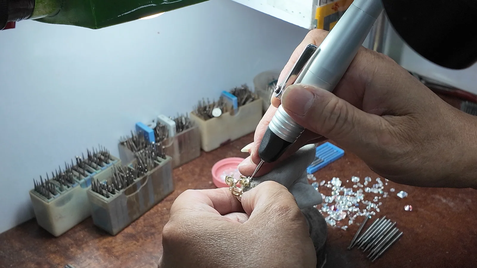 Detailed jewelry work at a NOVA workbench