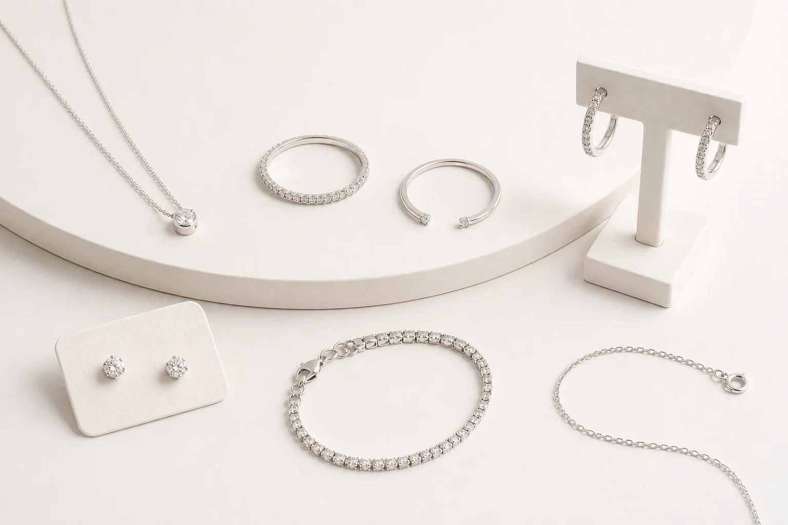 Illustrative silver jewelry direction